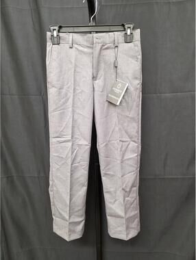 GIOBERTI BOYS TAILORED FLAT FRONT DRESS PANTS GRAY SIZE 7